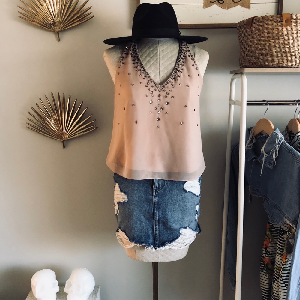 Blush Woven Top